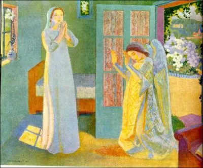 Annonciation ralise par un peintre franais,  le nabi aux belles icnes  (1870-1943) qui est aussi dcorateur, graveur, thoricien et historien de l'art.