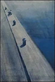 Quel peintre belge est l'auteur de la toile  Quai avec pcheur sur un poteau d'amarrage  ?