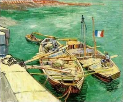 Qui a peint  Quai avec hommes dchargeant du sable  ?