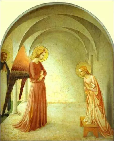 Cette fresque de la cellule 3 du Couvent San Marco  Florence fut excute vers 1440-1441  par le Peintre des anges , Giovanni da Fiesole plus connu sous le nom de :