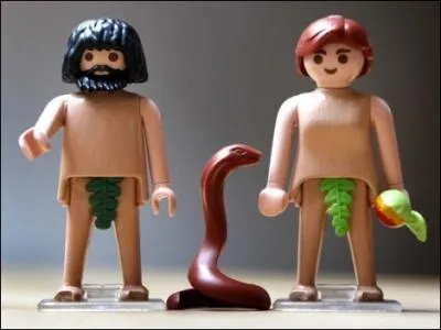 Quel couple biblique s'est retrouv transform en Playmobil sur cette image ?