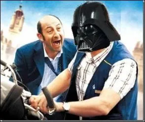 Qui s'est retrouv avec le casque de Dark Vador sur cette affiche de film ?