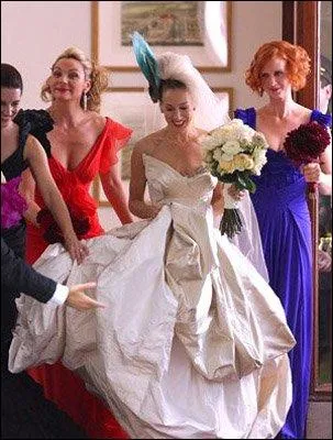 Voici une scne galement reste clbre du film de cinma Sex and the City. C'est Carrie qu'on voit en robe de marie, pour son mariage avec Mr Big. Que va-t-il se passer ?