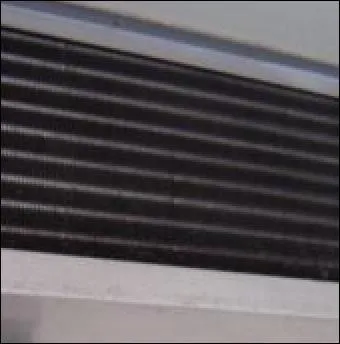 Quelle est la taille approximative du pas des ailettes d'un vaporateur (en froid ngatif) ?