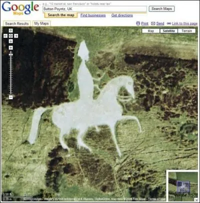 A Osmington White Horse, vous pourrez voir cette sculpture. Dans quel matriau a-t-elle t creuse ?
