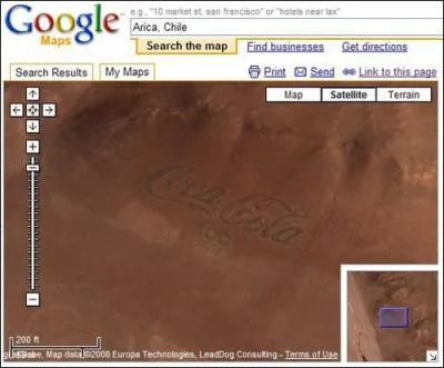 Sur Google Maps, o peut-on voir le logo Coca-Cola ?