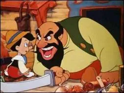 Quel affreux marionnettiste enferme Pinocchio dans une cage pour l'exhiber dans ses spectacles ?