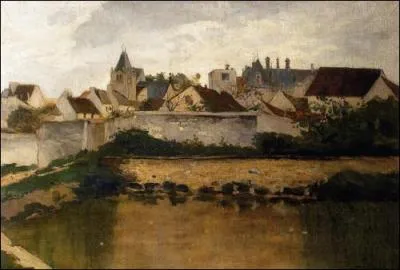   Le village d'Auvers   est dans cette toile reprsent par :