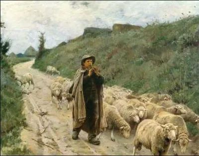 Quel peintre impressionniste amricain est l'auteur du tableau   Le retour du troupeau  Auvers sur Oise   ?