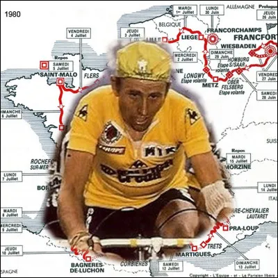 Ce " Hollandais du Tour " malgré seize participations ne gagnera qu'une seule fois la Grande boucle en 1980 :
