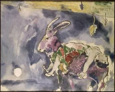  Le rve, ancien titre : Le lapin  par un peintre du XXe sicle rest en marge de tous les courants artistiques, un matre de la couleur qui a une manire singulire d'agencer son espace pictural .