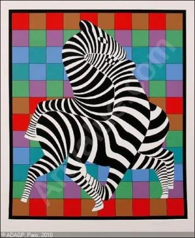  Zebra Zambo  par un peintre franais d'origine hongroise (1906-1997) qui cra l'art optique.