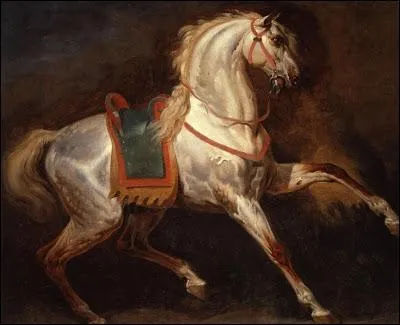  Etude de cheval  par un peintre orientaliste franais (1789-1863) galement trs vers dans la peinture d'histoire militaire.