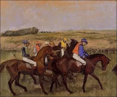  Chevaux de course  par l'un des plus illustres impressionnistes franais (1834-1917)