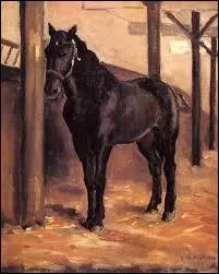  Cheval bai dans l'curie  par un peintre impressionniste franais qui fut galement collectionneur et un soutien financier fidle pour ses amis artistes (1848-1894).