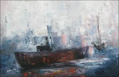 Le voyageur s'embarque sur le méchant petit bateau qui fait trois fois par semaine le service entre Algésiras et Tanger.