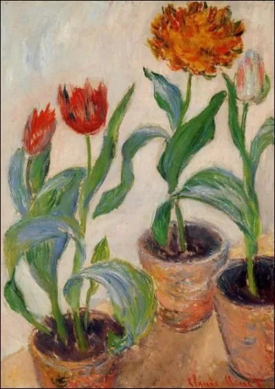 Tulipes - par le premier  impressionniste  franais (1840-1926)