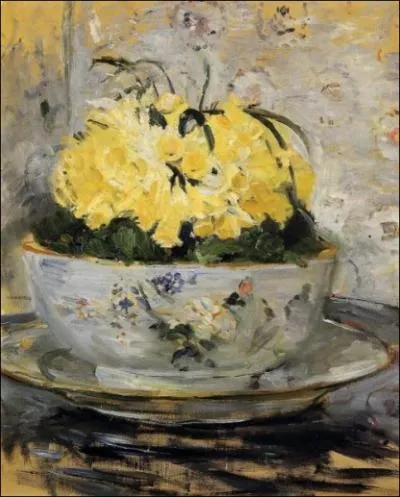 Jonquilles - par une femme peintre impressionniste proche de Manet et arrire-petite-nice du peintre Jean Honor Fragonard (1841-1895)