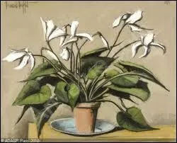 Nature morte aux fleurs, 1976 par un peintre figuratif franais de la seconde moiti du XXe sicle (1928-1999)