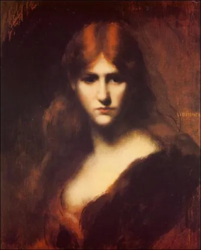 Portrait de jeune femme - par un peintre alsacien (1829-1905) qui cra avec Carolus-Duran l'atelier des dames  qui taient interdites d''enseignement  l'Ecole des Beaux Arts.