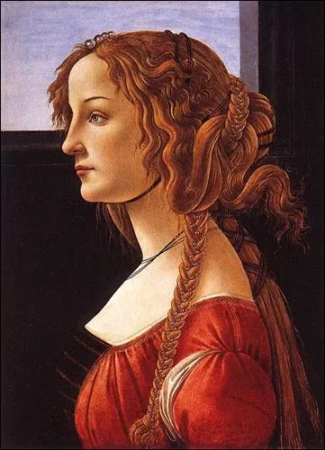 Portrait d'une jeune femme, 1480 (Simonetta Vespucci) - par l'auteur du  Printemps 