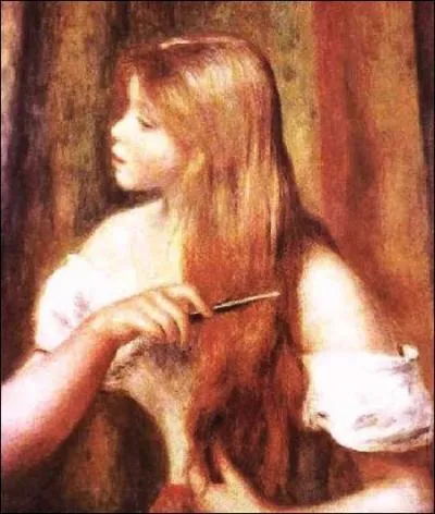 Jeune fille se coiffant, 1894 - par  Le  portraitiste impressionniste franais (1841-1919)