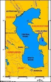 Quel est ce  lac  d'Asie bord par la Russie, l'Azerbajan, le Turkmenistan, l'Iran, et le Kazakhnstan ?