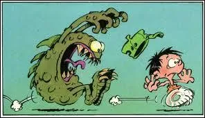 Quel hros de bandes dessines (et de dessins anims) est poursuivi par un blork vert ?