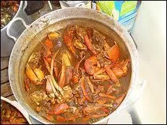 Le crabe  matoutou est une spcialit runionnaise :