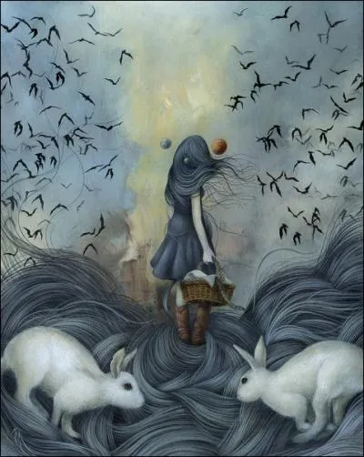 Cette oeuvre potique aux lapins blancs est celle de ?