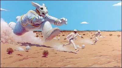 Un grand illustrateur pour ce lapin gant et effrayant. L'oeuvre est titre  La chasse au major . Qui est l'auteur ?