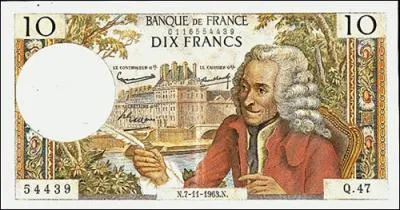 Quel est le nom de ce philosophe que l'on voit sur ce billet de la Banque de France ?