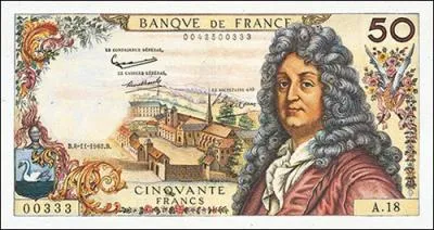 Clbre dramaturge franais du XVIIme sicle, ce personnage est reprsent sur certains billets de 50 francs. Connaissez-vous son nom ?