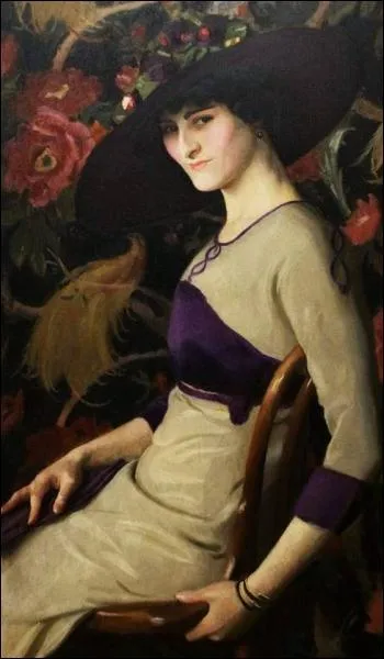 Russian lady - par un peintre impressionniste amricain (1869  1941) de l'Ecole de Boston.