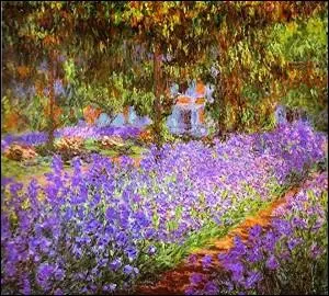 Le jardin de l'artiste  Giverny , 1900 - par le  crateur  de l'impressionnisme.