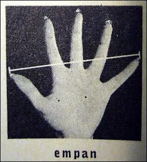 Que vaut l'empan moyen d'une main ?