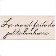 ''C'était un petit BONHEUR / Que j'avais ramassé / Il était tout en pleurs / Sur le bord d'un fossé / Quand il m'a vu passer / Il s'est mis à crier''