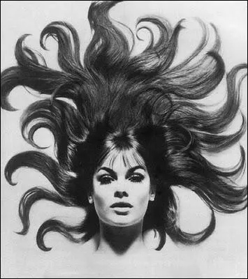 Photo ultra-clbre d'une non moins clbre mannequin de l'poque, qui est cette chevelue qui fait la mduse ?