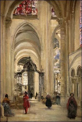 Intrieur de la cathdrale de Sens, 1874