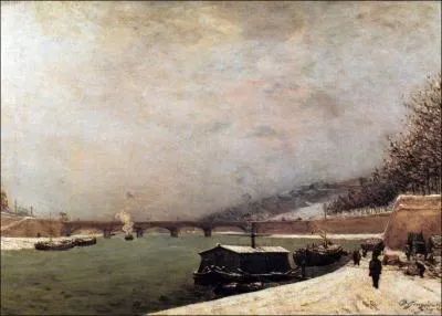 La Seine au Pont d'Iena, temps neigeux, 1875