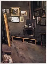 L'atelier de la rue Visconti - 1866 - par un impressionniste franais de la premire heure, tu dans les combats de 1870  29 ans.
