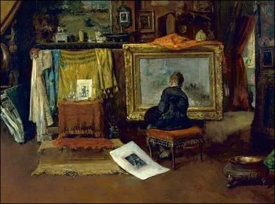 L'atelier, 10th rue - 1882 - par un peintre impressionniste amricain, l'un des Ten American Painters.
