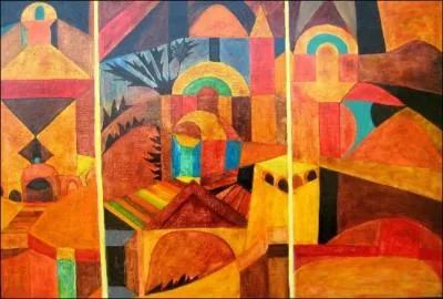 Les jardins du Temple est une oeuvre réalisée par un peintre ami et proche du groupe Cavalier Bleu. Qui est-il ?