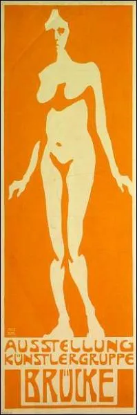 Le quatrième fondateur (1880-1966) a peint cette affiche, interdite par la police, pour la première exposition Die Brucke en 1906 . Il quitta le groupe deux ans après sa fondation. De qui s'agit-il ?