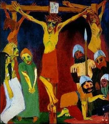 Quel peintre (1867-1956), qui a rejoint Die Brücke en 1906 pour un an seulement, a réalisé La crucifixion ?