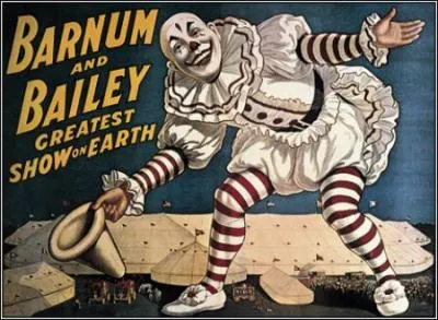 En 1881, Barnum s'associe à Bailey pour créer un cirque immense où on pouvait voir des numéros simultanément sur ---------------.
