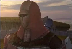 Dans le jeu  Kotor II , quel Mandalorien claireur habill d'une armure rouge aide Meetra Surik  tuer des soldats ondronniens ?