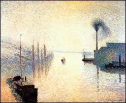 Qui a peint  Ile Lacroix  Rouen, effet de brouillard  ?