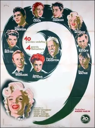 Film  sketches de 1952 ralis par Henry Hathaway, Howard Hawks, Jean Negulesco avec Charles Laughton... .