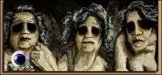 Nous sommes trois soeurs (encore). Nous sommes dcrpites, trs vieilles, trs laides. Nous n'avons qu'un oeil et qu'une dent pour 3 que nous nous prtons tour  tour. Nous sommes des gardiennes.